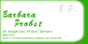 barbara probst business card